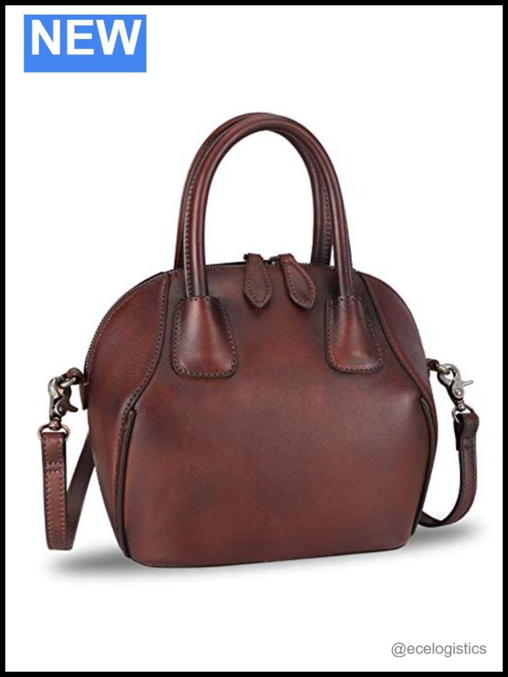 Genuine Leather Top Handle Satchel Purse for Women Vintage Handmade Handbag